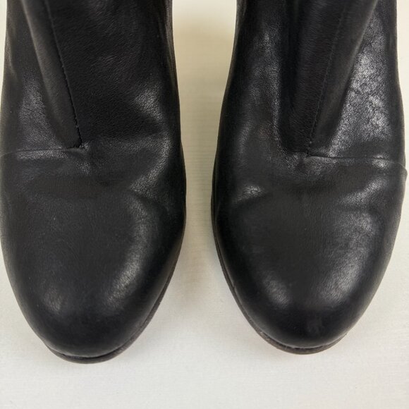 Rag & Bone Newbury Zip Up Black Leather Ankle Boots - Picture 5 of 14